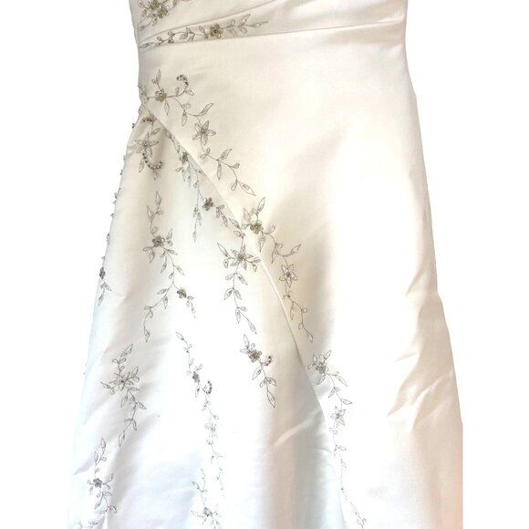 Maggie Sottero Couture Felicity A-Line Sweetheart Neckline Corset Lace-Up Size 6 - Picture 7 of 16